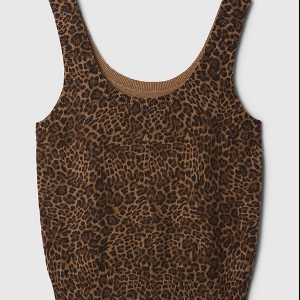 GAP Brown Leopard Print Tank Top